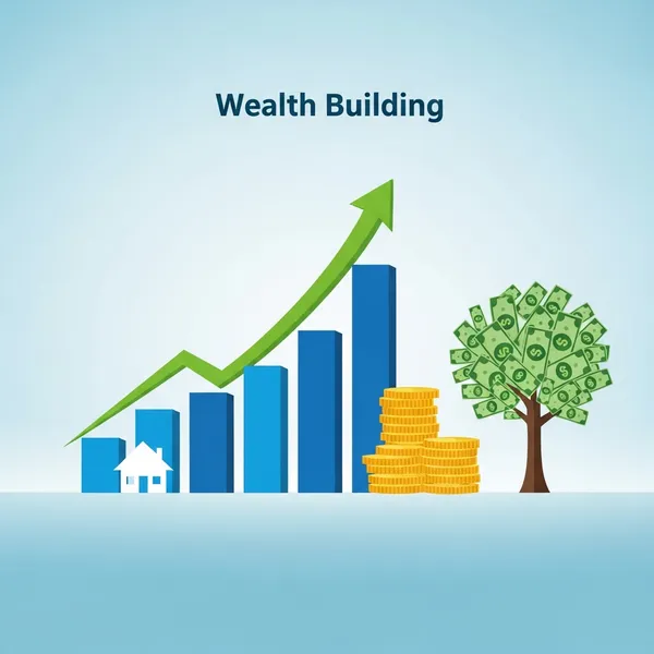 Wealth building illustration